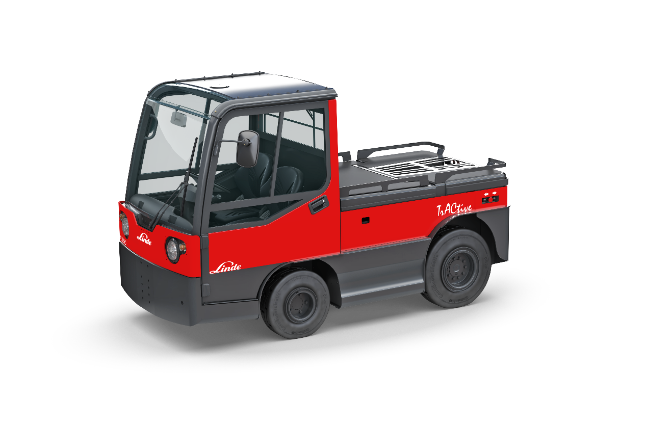 Tracteur électrique CONRAD LINDE P80 – 1/50, Engin De Chantier Rouge, Neuf